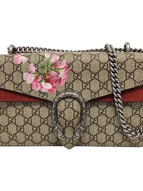 ♥️Gucci Beige GG Blooms Dionysus Shoulder Bag with Pink Floral♥️
